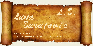 Luna Durutović vizit kartica